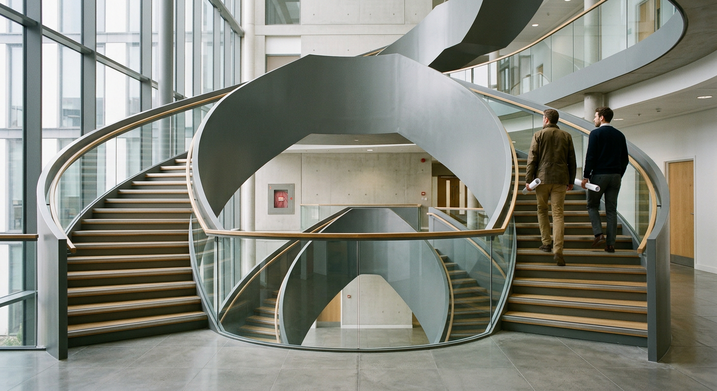 Helical stairs Meaning | UK Regs Guide
